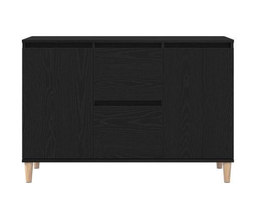Aparador Negro de Roble  101x35x60 cm en Madera Ingenierizada