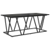Mesa de café  en negro y roble, 100x50x40 cm, de madera y metal