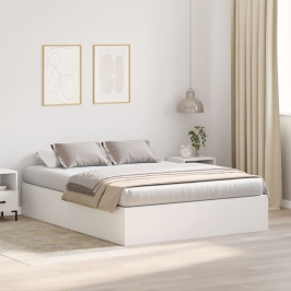 Estructura de Cama  Blanca MDF 140 x 200 cm