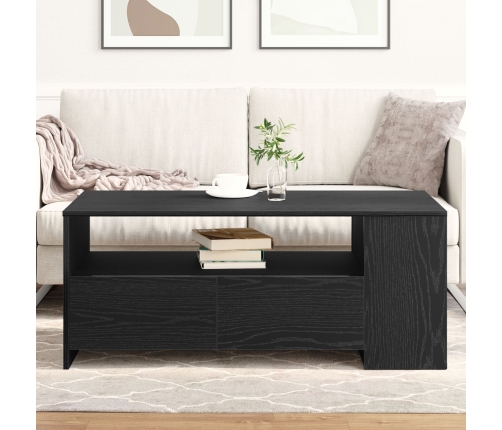 Mesa de Café de Roble Negro 102x55x43.5 cm Hecha de Madera Ingenierizada
