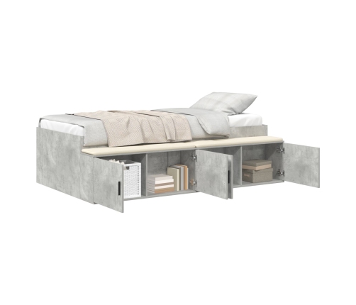 Estructura de Cama  Gris Concreto 100x200 cm