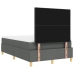 Cama con Base de Resortes  y Colchón Gris Oscuro 120x200 cm Tela