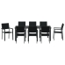 Juego de Comedor de Jardín  de 9 piezas Negro Poly Ratán