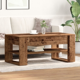 Mesa de café  de madera reciclada 102x55x45 cm de madera de ingeniería
