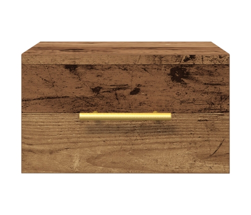 Mesitas de noche  2 pcs Montadas en la pared Madera vieja 35x35x20 cm