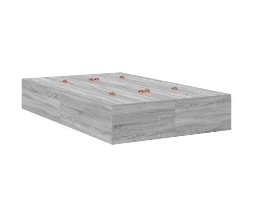 Estructura de Cama de Almacenamiento  Gris Sonoma 120x190 cm