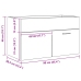 Mueble de baño  Negro Roble 90x38,5x46 cm Madera elaborada