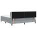 Cama con Muelles VidaXL con Colchón Gris Claro 180x200 cm Tela
