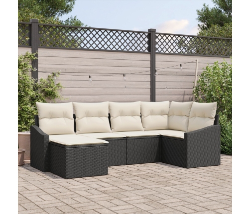 Set de comedor de jardín  Conjunto de 6 Beige, Negro