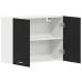 Armario colgante de roble negro  - 80x31x60 cm - Hecho de madera elaborada
