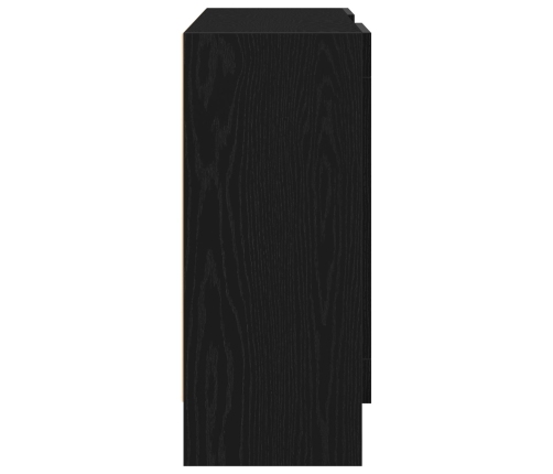Mueble Auxiliar Roble Negro Madera de calidad y vidrio Mediano