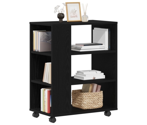 Gabinete Rodante de Roble Negro 60x35x75 cm de