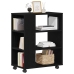 Gabinete Rodante de Roble Negro 60x35x75 cm de