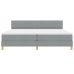 Cama con Base  con Colchón y Luz LED Gris Claro 200x200 cm Tela
