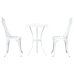 Juego de Bistro de Jardín de 3 Piezas  Color Blanco en Aluminio Fundido