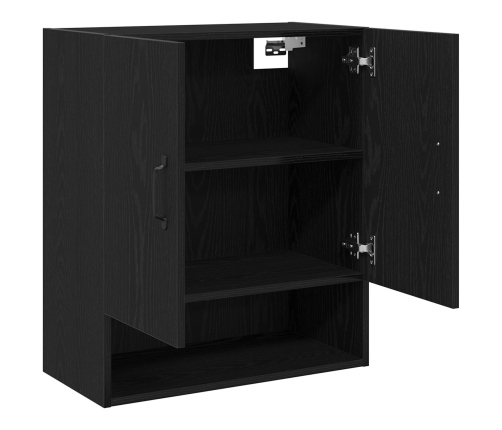 Armario de pared  Negro Roble 60x30x70 cm de madera