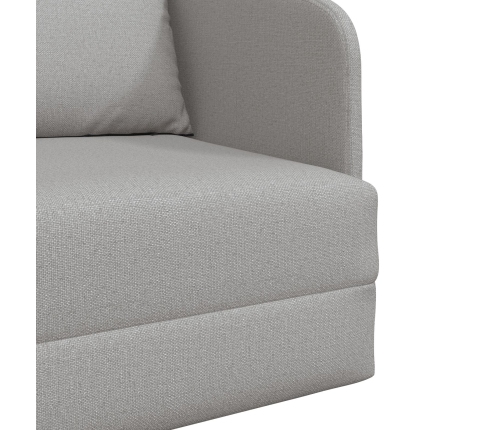 Sofá Cama de Piso  2 en 1 Gris Claro 65x80x83 cm Tela