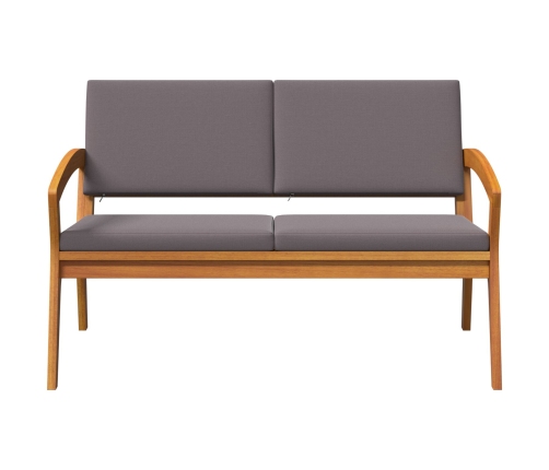 Banco de jardín  con cojines 115x70x72 cm de madera sólida de acacia