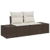 Conjunto de Sofá de Jardín  Set de 11 Beige y Marrón Oscuro