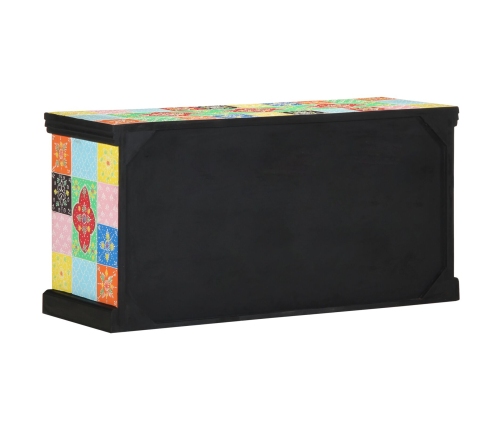Mueble de TV Multicolor 100x35x50 cm Madera Sólida de Mango
