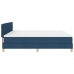 Cama Box Spring  con Colchón Azul 200x200 cm Tela