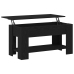 Mesa de café de roble negro  - 101x49x52 cm fabricada con madera engineered