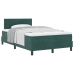 Cama Box Spring  con Colchón Verde Oscuro 120x200 cm Terciopelo