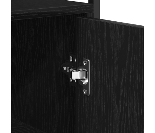 Aparador Negro de Roble 70x30x80 cm de Madera Ingenierizada