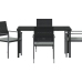 Juego de 3 Negro Rattan PE 54x62.5x89 cm Duradero