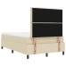 Cama Box Spring con Colchón y Banco Crema 120x200 cm Tela