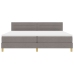 Cama Box Spring  con Colchón Taupe 200x200 cm Tela