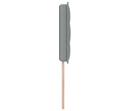 Cabecero  con LED Gris Claro Tela 80 cm Estructura de Cama