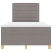 Cama Box Spring  con Colchón Taupe 120x200 cm Tela