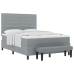 Cama con Base de Resortes con Colchón y Banco Gris Claro 140x190 cm Tela