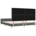 Estructura de Cama  Gris Oscuro 180x200 cm Tela