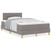Cama Box Spring con Colchón Taupe 120x200 cm Tela