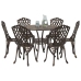 Conjunto de Comedor de Jardín de 7 Piezas de  en Aluminio Fundido Bronce
