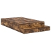 Estructura de Cama con Almacenamiento  Roble ahumado Madera elaborada