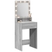Mesa de tocador  con luces LED en Gris Sonoma - 50x41x135 cm