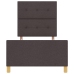 Estructura de cama  marrón oscuro 90x190 cm Tela