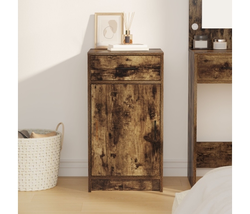 Sideboard  de Roble Ahumado 40x41x75 cm de Madera Compuesta