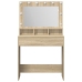 Mesa de Maquillaje  con Luces LED Roble Sonoma 79x41x135 cm