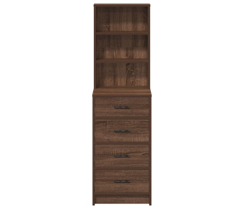 Almacén Alto Marrón Roble 40x41x135 cm Madera Ingenierizada