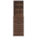 Almacén Alto Marrón Roble 40x41x135 cm Madera Ingenierizada