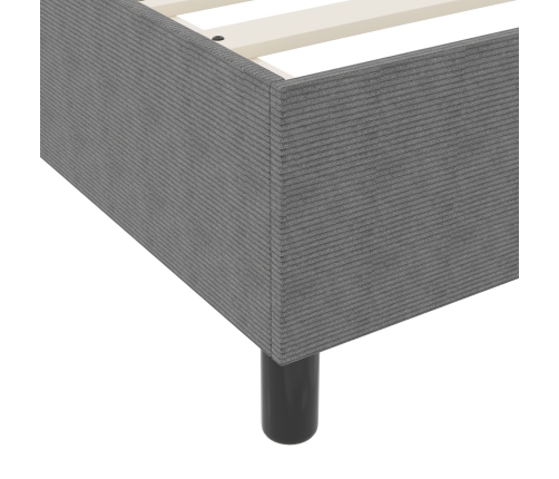 Cama con Box Spring  con Colchón Gris Claro 140x200 cm Tela de Terciopelo