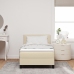 Marco de Cama  con Colchón Beige Tela 90 x 200 cm Colchón de Cama