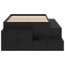 Estructura de cama  Roble negro 90x200 cm