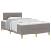 Cama Box Spring con Colchón Taupe 120x200 cm Tela