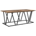 Mesa de café de madera reciclada 100x50x40 cm de madera de ingeniería y metal