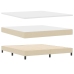 Cama Box Spring con Colchón & LED Crema 180x200 cm Tela